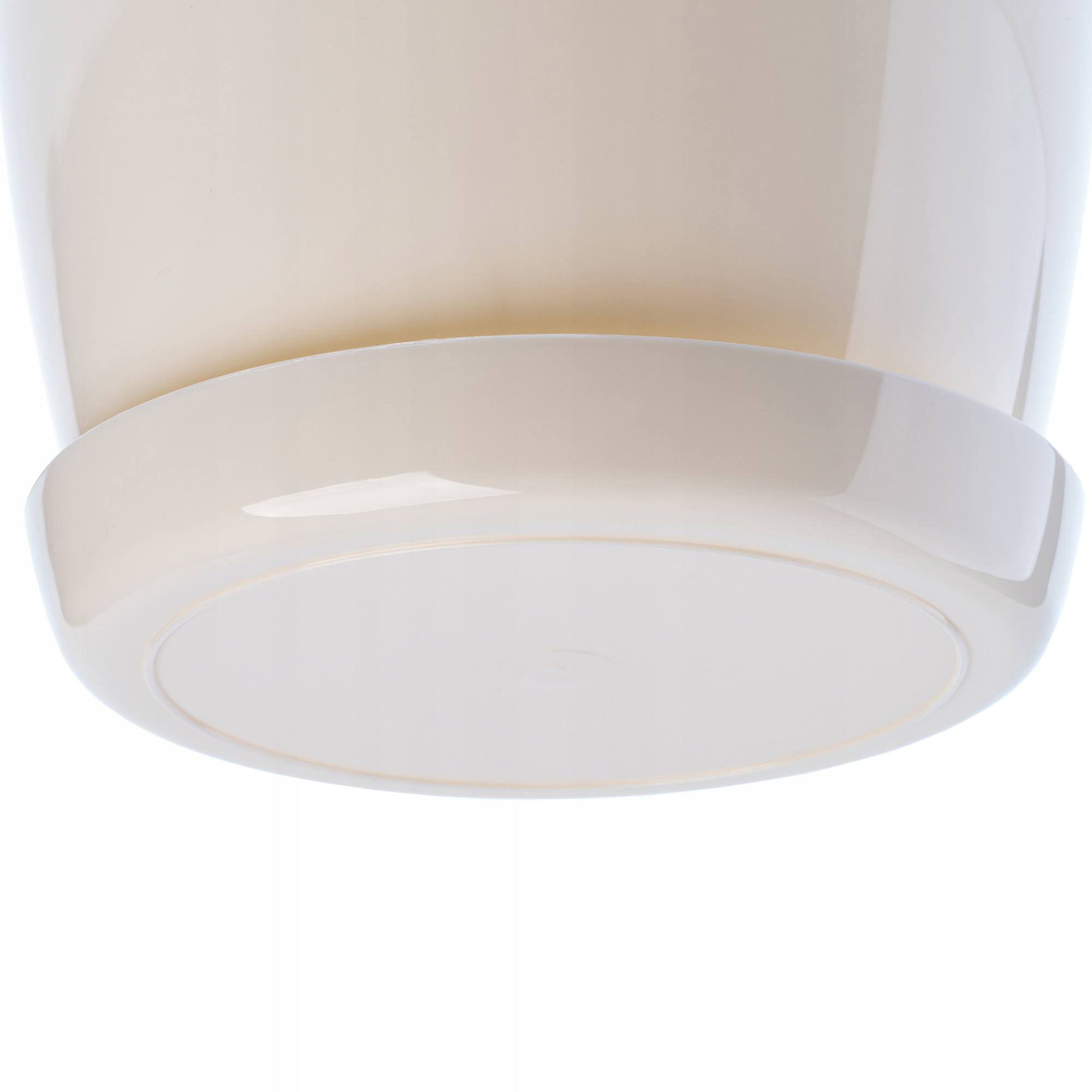 DONICZKA Z PODSTAWKĄ PLASTIKOWA OSŁONKA DONICA 20cm KREMOWA NA KWIATY KADAX Wysokość produktu 18 cm