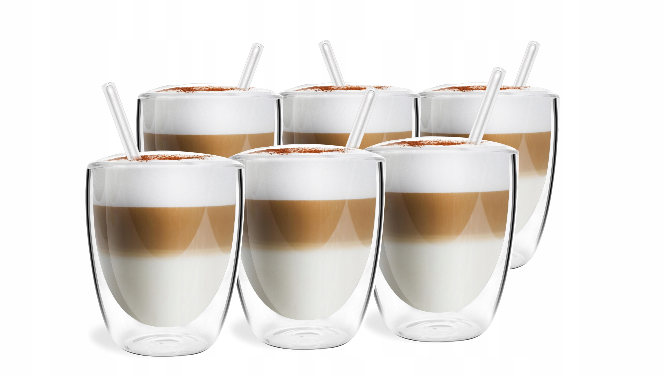 

Zestaw 6 szklanek termicznych Vita 320 ml +słomki