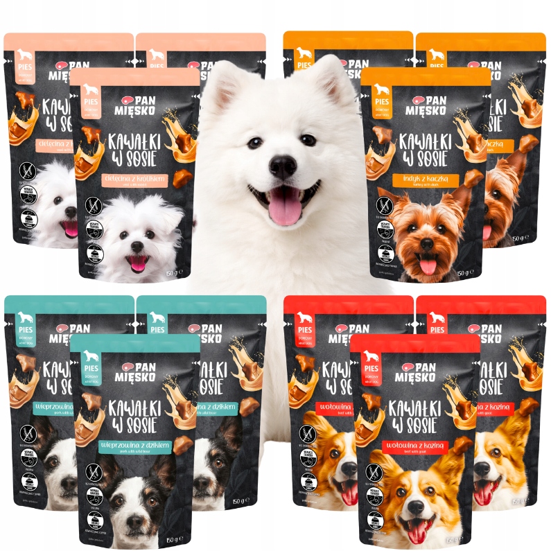 Pan Mięsko krmivo mokré pro psa sáčky mix 150 g x 12 kusů