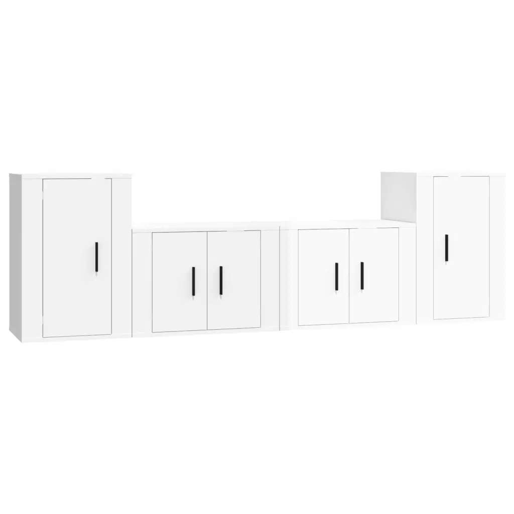 Zestaw szafek Tv biały 4 sztuki 57x34,5x40/40x34,5x60 cm