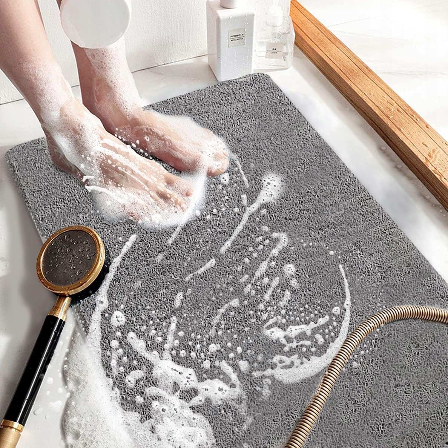 40X60CM MATA PRYSZNICOWA ANTYPOŚLIZGOWA MATA DO MASAŻU LUFFA ANTYPOŚLIZGOWA Kształt prostokąt