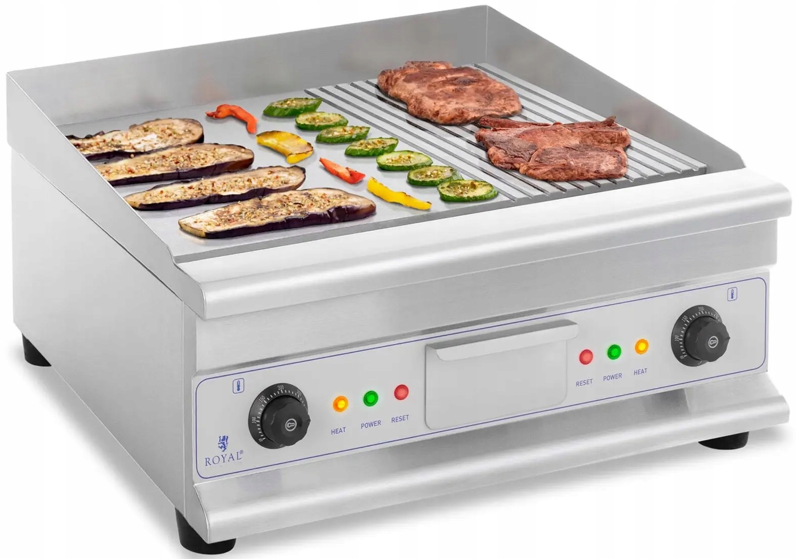 Grilovací Deska Hladce Ryhovaná Royal Catering RCG-60GB 10011175