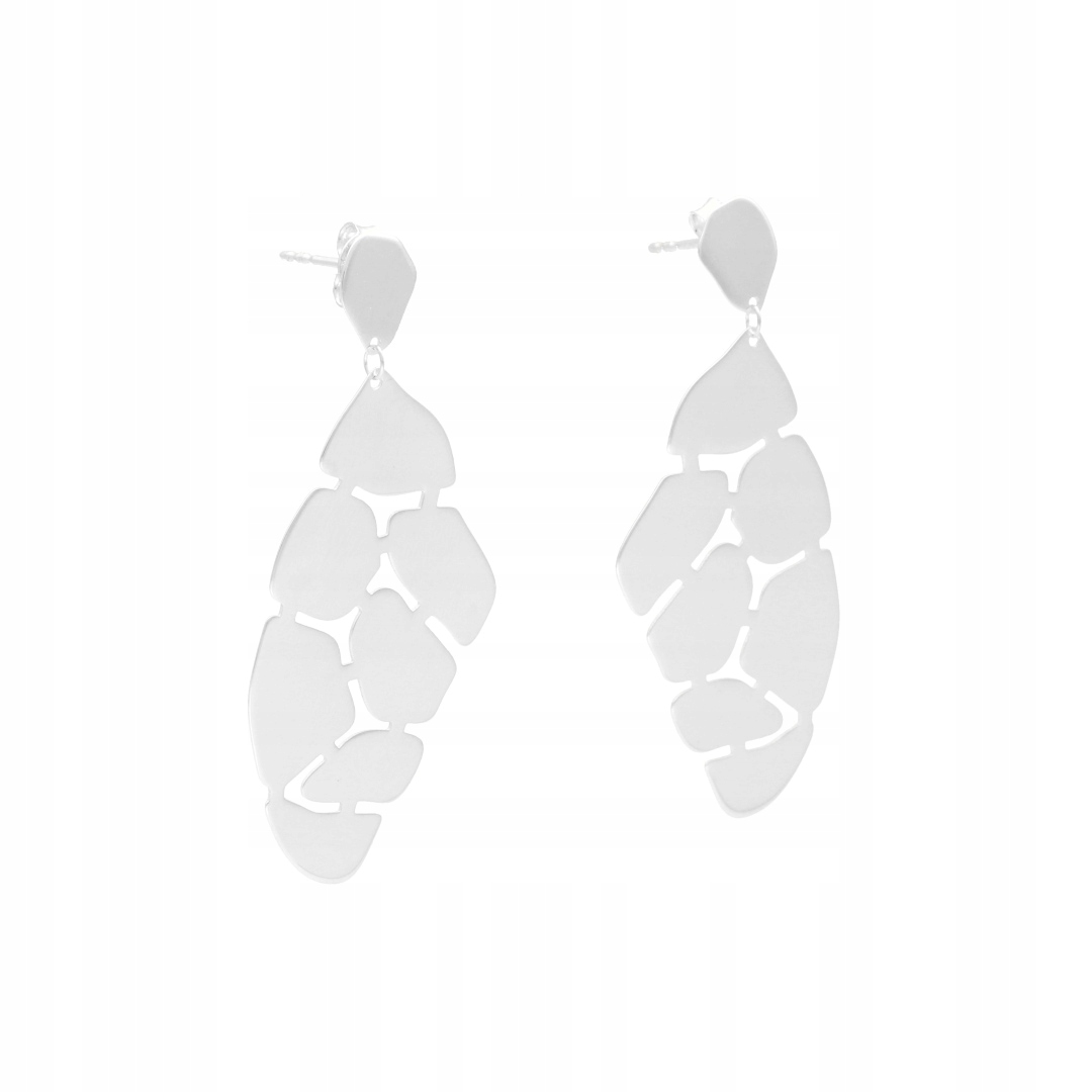 Efektní náušnice stříbro rhodiované