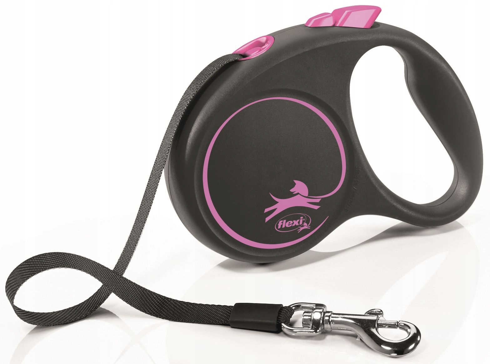 

Flexi Black Design taśma 5m Różowa Smycz S 15kg