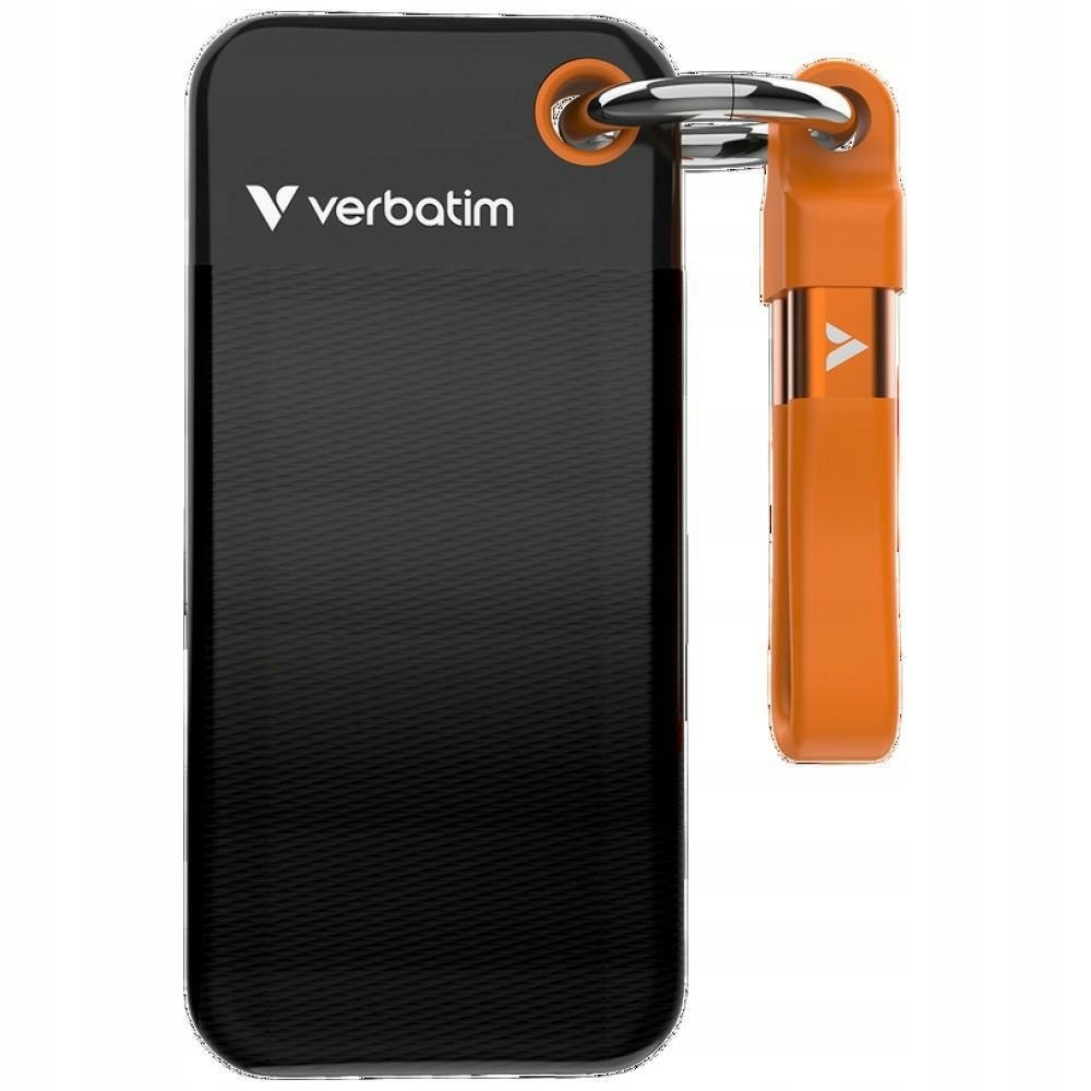 Dysk Zewnętrzny Verbatim Pocket Ssd 128GB Usb-c 3.2 gen.2 czarno-pomarańczo