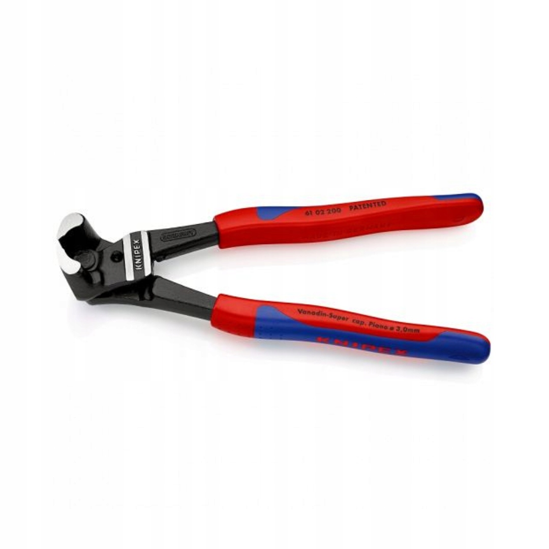 Knipex Szczypce tnące czołowe 200mm wysokie przełożenie 61 02 200