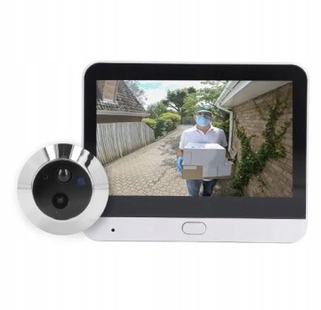 Dverový hľadáčik s Full Hd WiFi kamerou Tuya, nočný režim 5000 mAh, 3 Mp