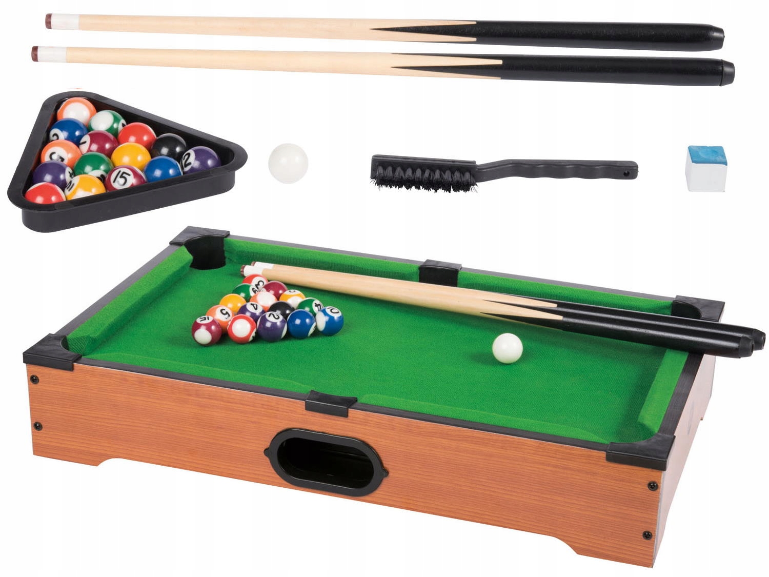 

Brązowy Mini Stół Bilardowy Pool Bilard +akcesoria