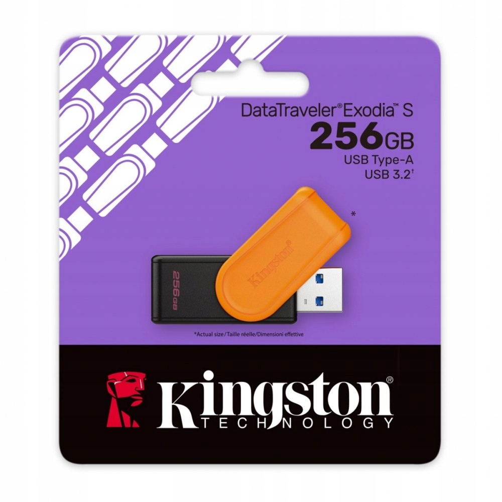 Pendrive Kingston Data Traveler Exodia S 256 Gb Usb 3.2 oranžový