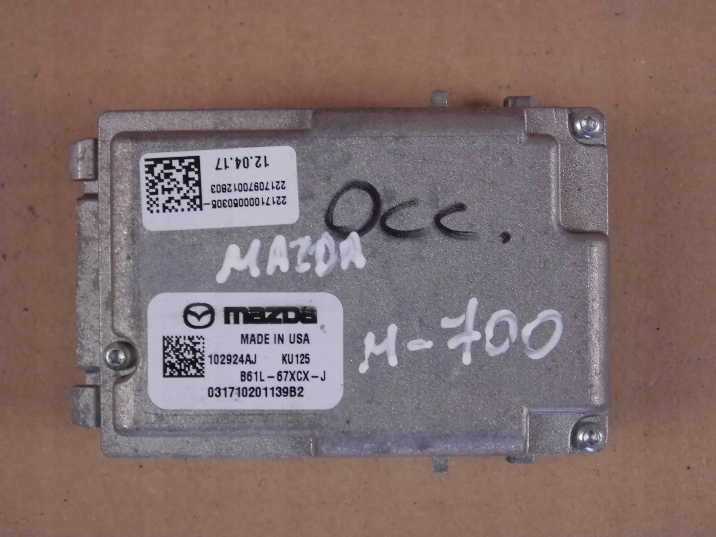 Mazda 3 BM BN 2017 kamera windows czolowej sensor pasow radar B61L67XCXJ