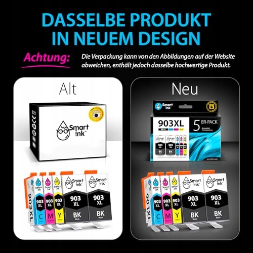 SMART INK Zestaw Tuszy Zamiennych HP 903XL 5szt Officejet 6950 6960 6970 — miniatura 7
