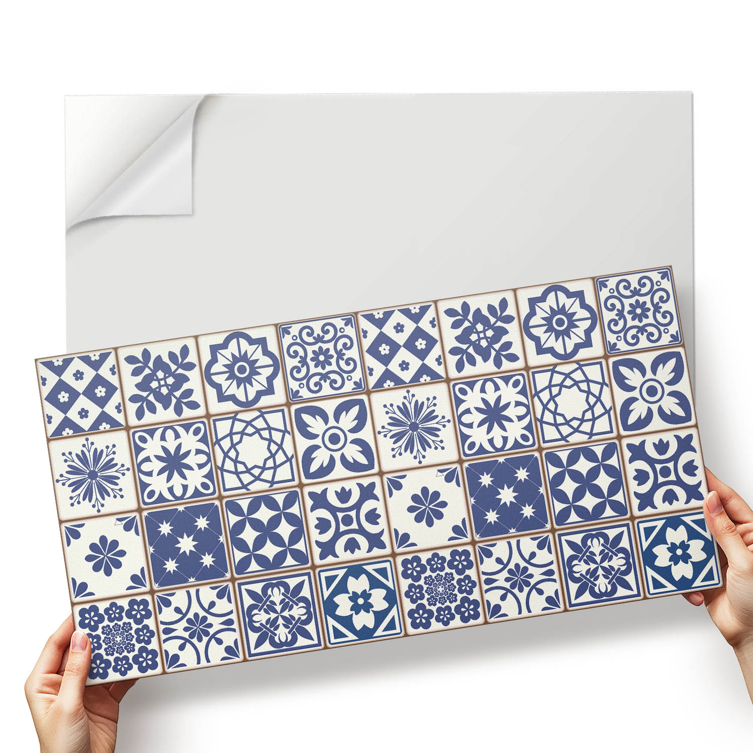 Vinylové dlaždice s grafikou do koupelny Dekorativní vzory dlaždic 6x60x30 cm