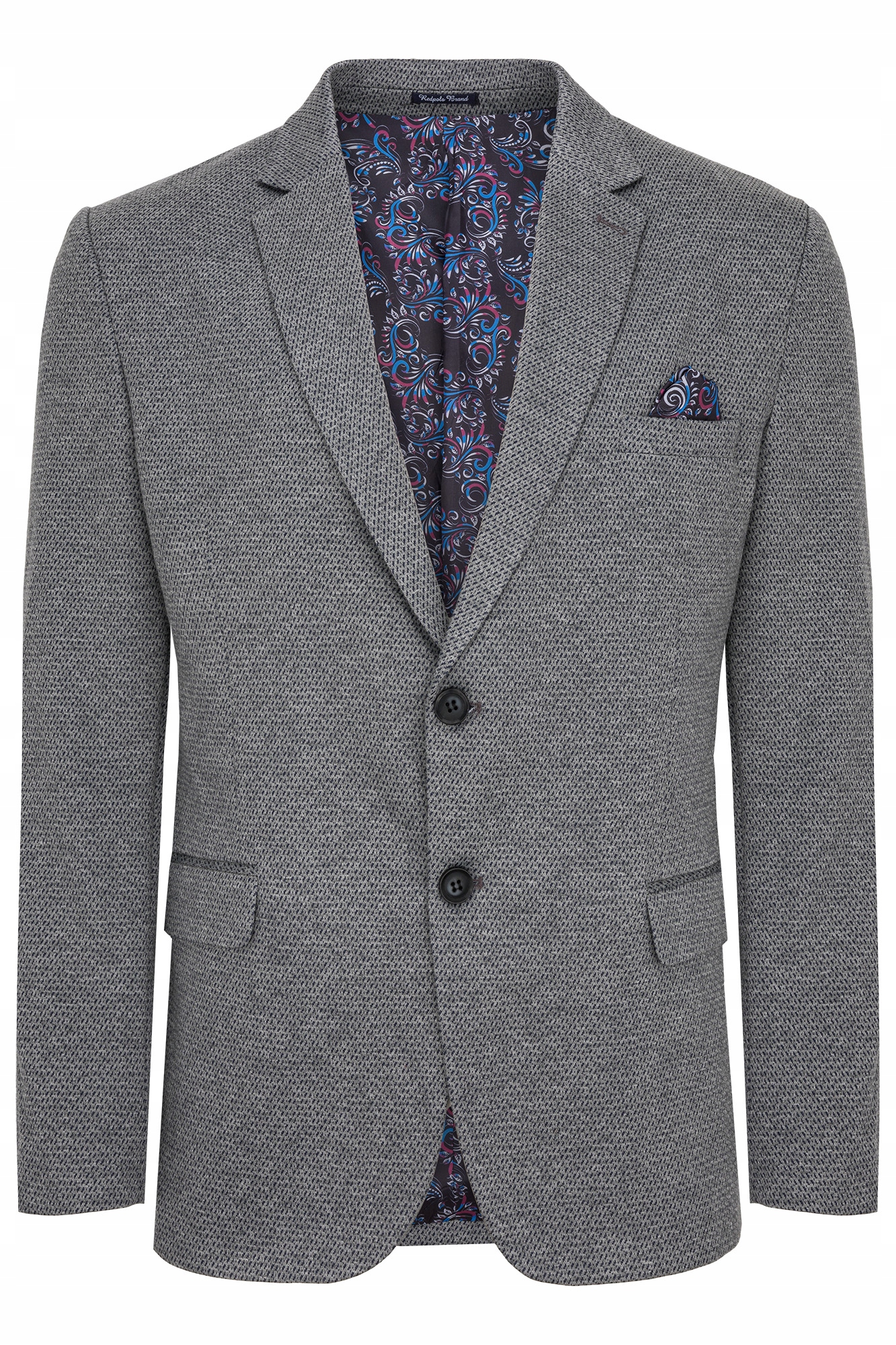 Sako Šedé S Ležérními Vzory Pletenina Bavlna S Elastanem: 48