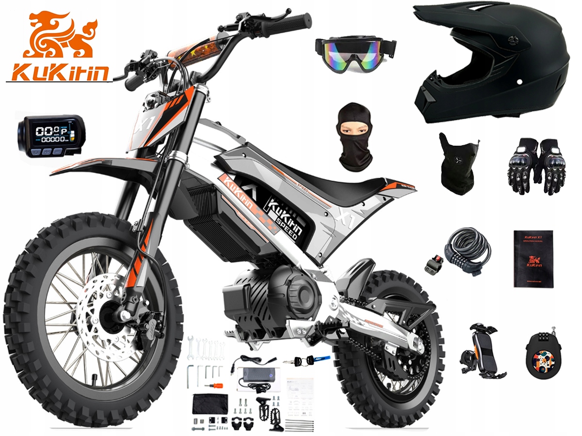 KuKirin X1 2000W 48V 20.8Ah 50 km/h terénní elektrické vozidlo s dojezdem 40 km