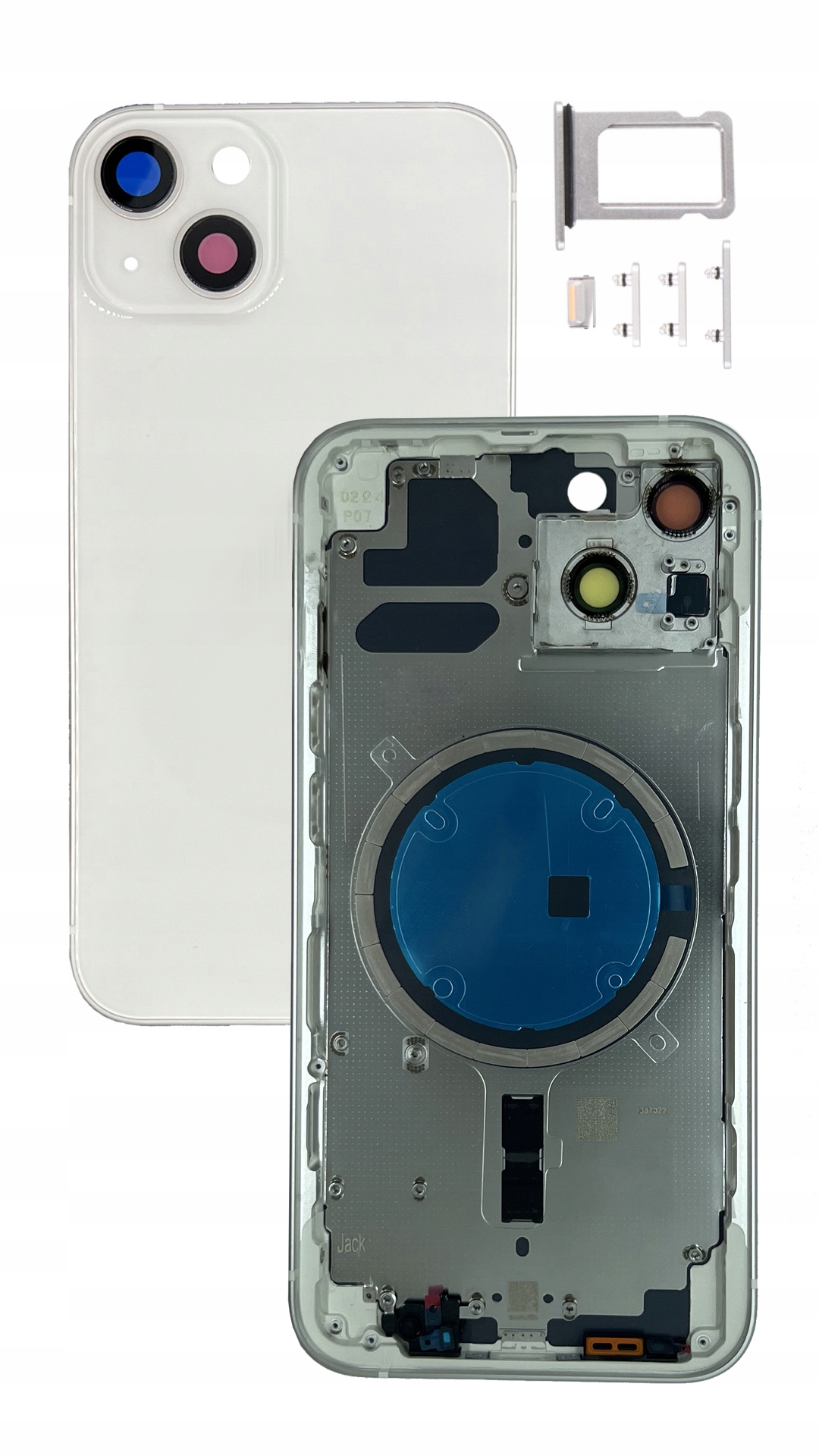 Kompletní pouzdro Bílé pro Apple iPhone 13, tělo, rámeček, magnety