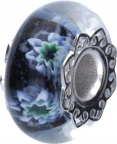 Stříbrný přívěsek 925, korálek s květinkami, 3,47 g, ideální jako dárek