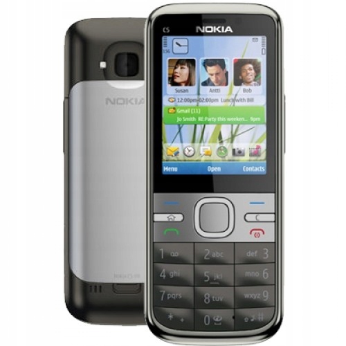 Telefon komórkowy Nokia C5-00 256 MB / 512 MB 3G srebrny