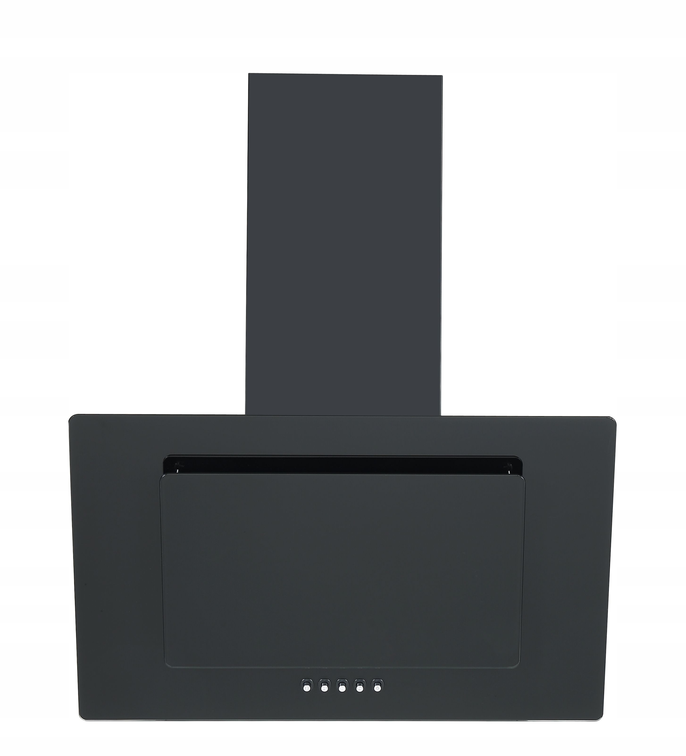 Okap Kominowy pochłaniacz 60cm kuchenny Led czarny szkło 300 m³/h Wydajny