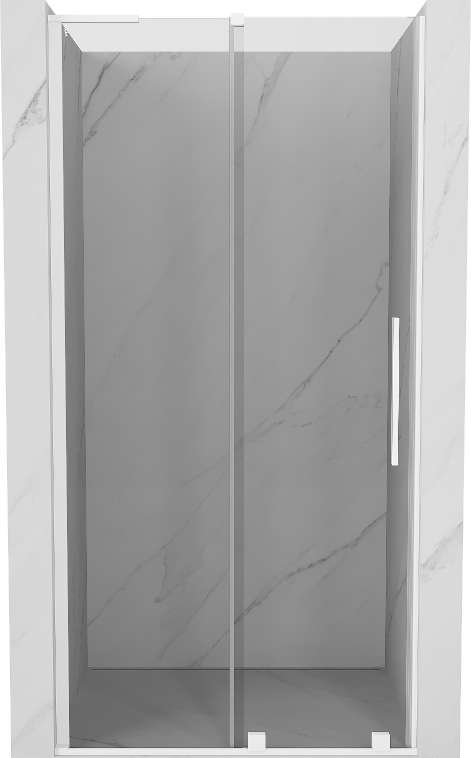 Mexen Velar L Drzwi Prysznicowe Rozsuwane 120 CM Transparent Białe