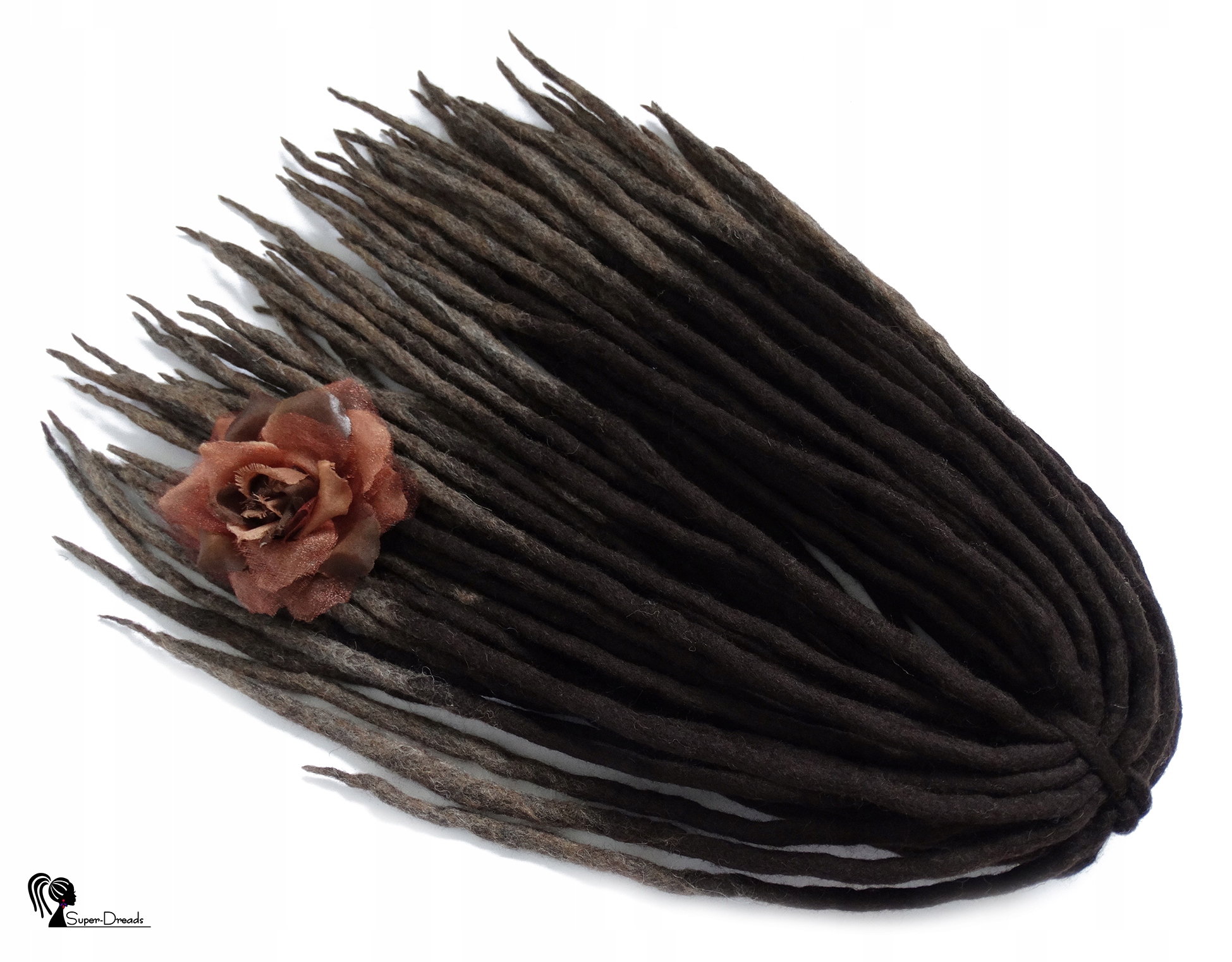 Dredloky Dredy vlněné, hnědé, Teplo Země, 40 kusů