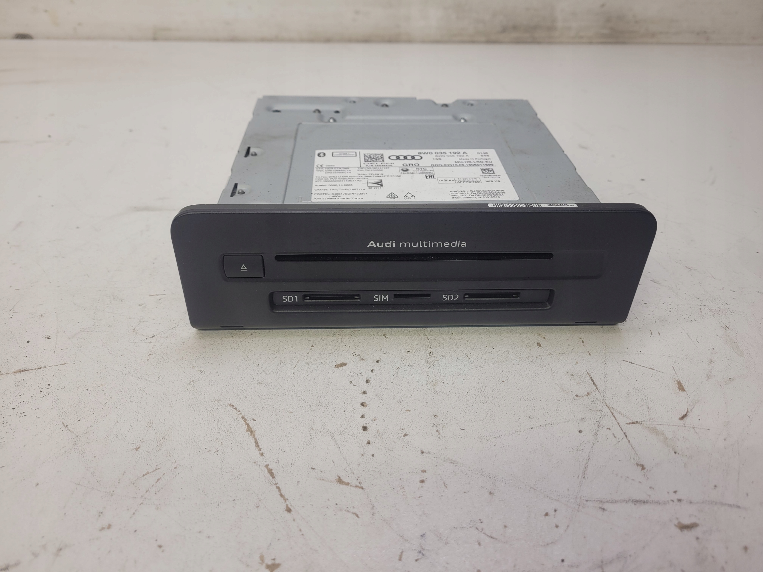 JEDNOSTKA CENTRALNA MIB AUDI A4 B9 A5 8W0035192A