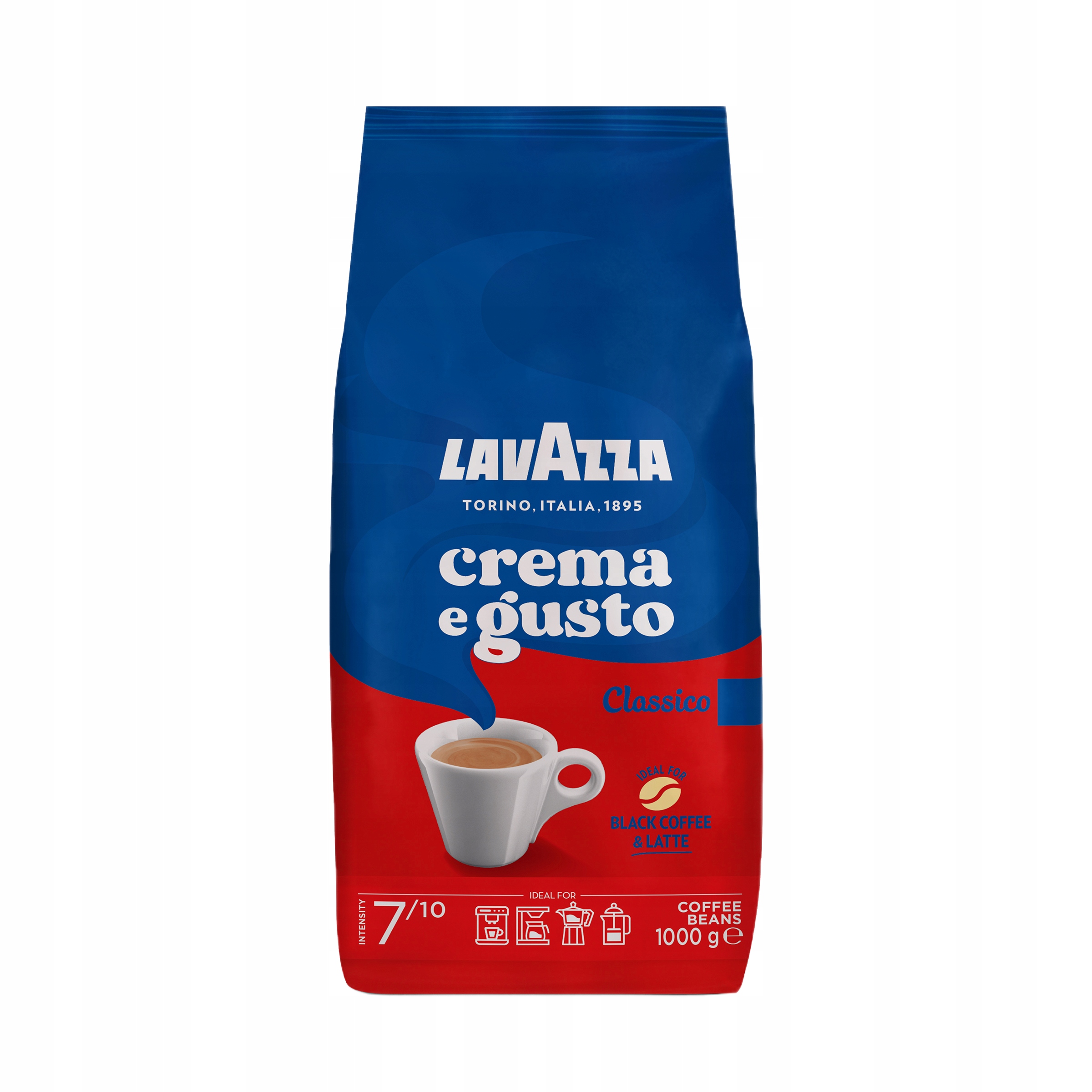 Kawa ziarnista mieszana 1kg Lavazza Crema e Gusto Classico 1000g