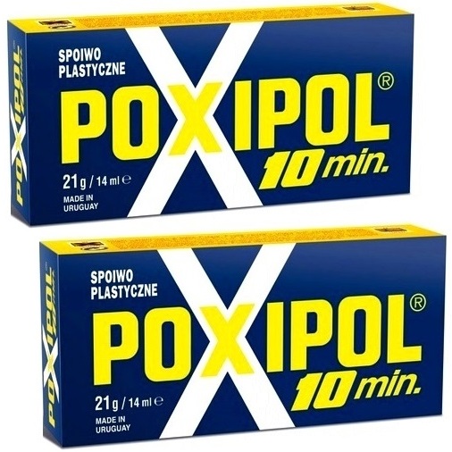 2x Klej Poxipol Dwuskładnikowy Do Metalu Metaliczny Szary Naprawczy 10min