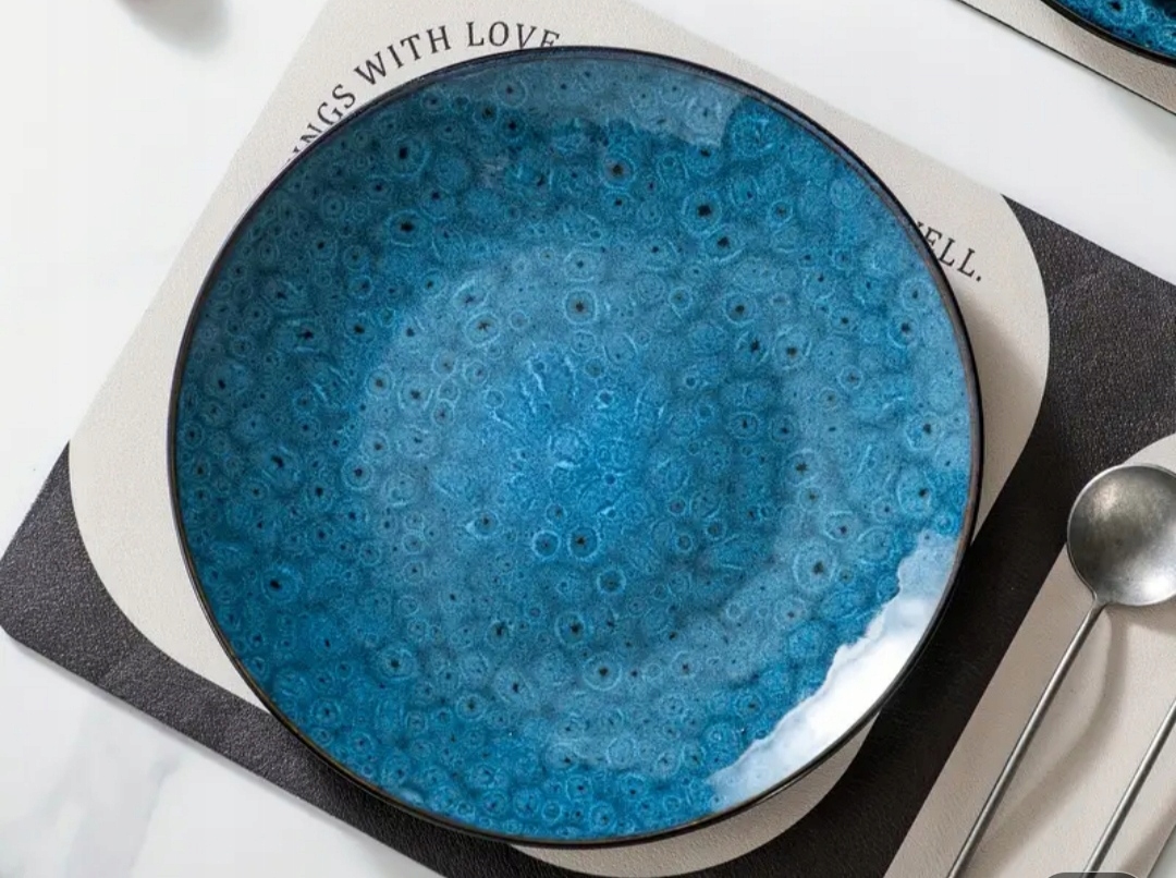 Serwis obiadowy VANCASSO BUBBLE Vintage Retro kamionka zastawa 32el/ 8 osób Kod producenta VC-BUBBLE-B-SL-W