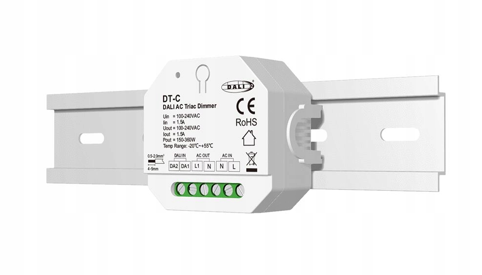 SkyDance Dt-c (DT4) Triac Dali 100-240VAC Dimmer ściemniacz 150–360W DALI-2