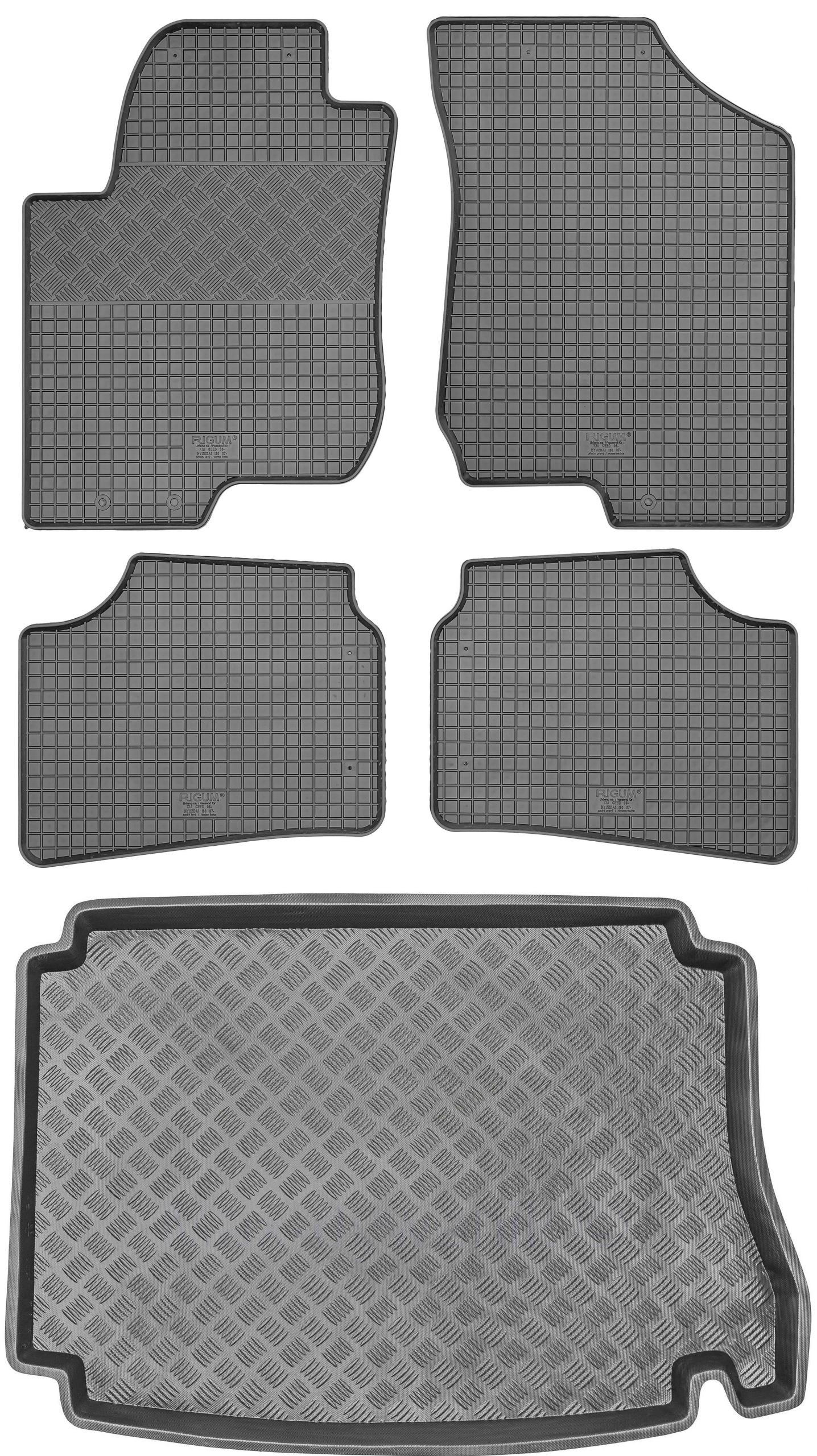 Hyundai i30 I Hb 2007-2014 Sada Gumové rohože rohož