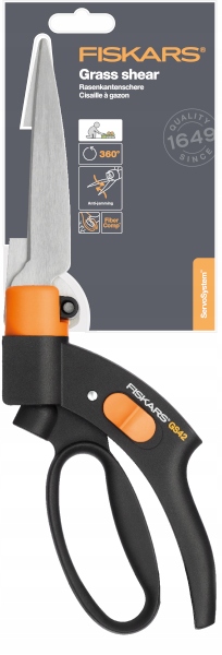 Fiskars Servo GS42 Nożyce do przycinania trawy ogrodowe nożyczki ręczne 360