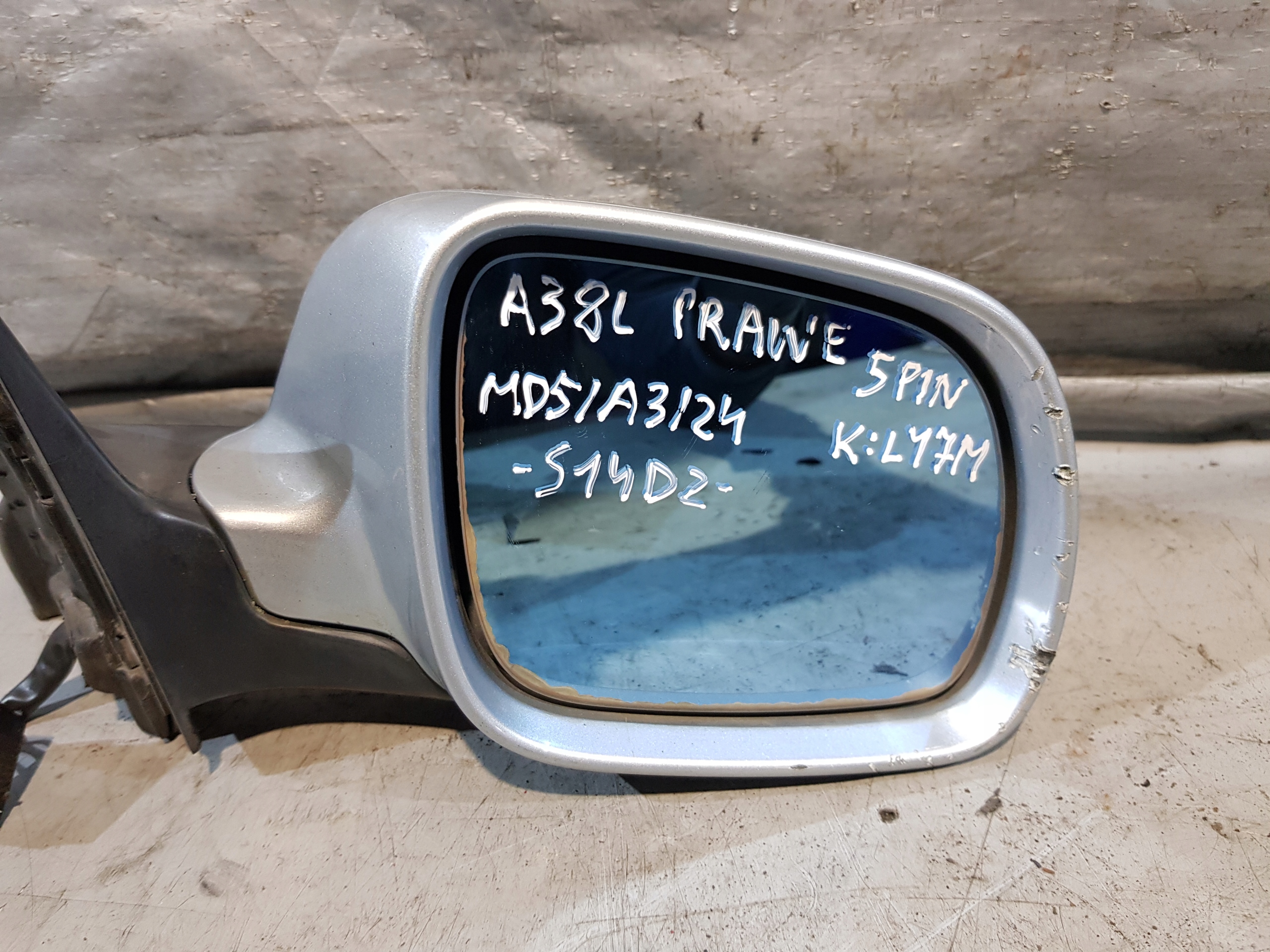 AUDI A3 8L mirror right 5PIN EU LY7M