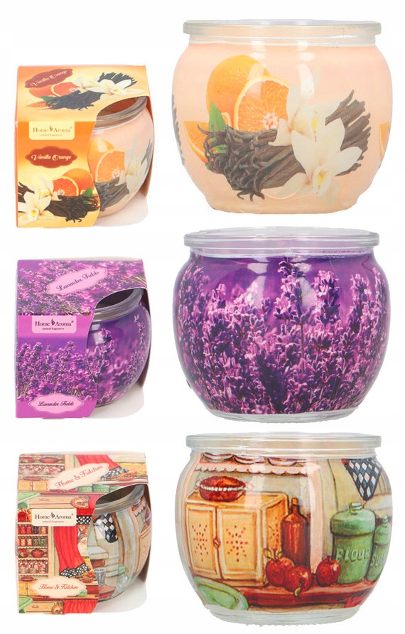 Świece zapachowe 6 sztuk zestaw jesień aromaty do domu relaksacyjny