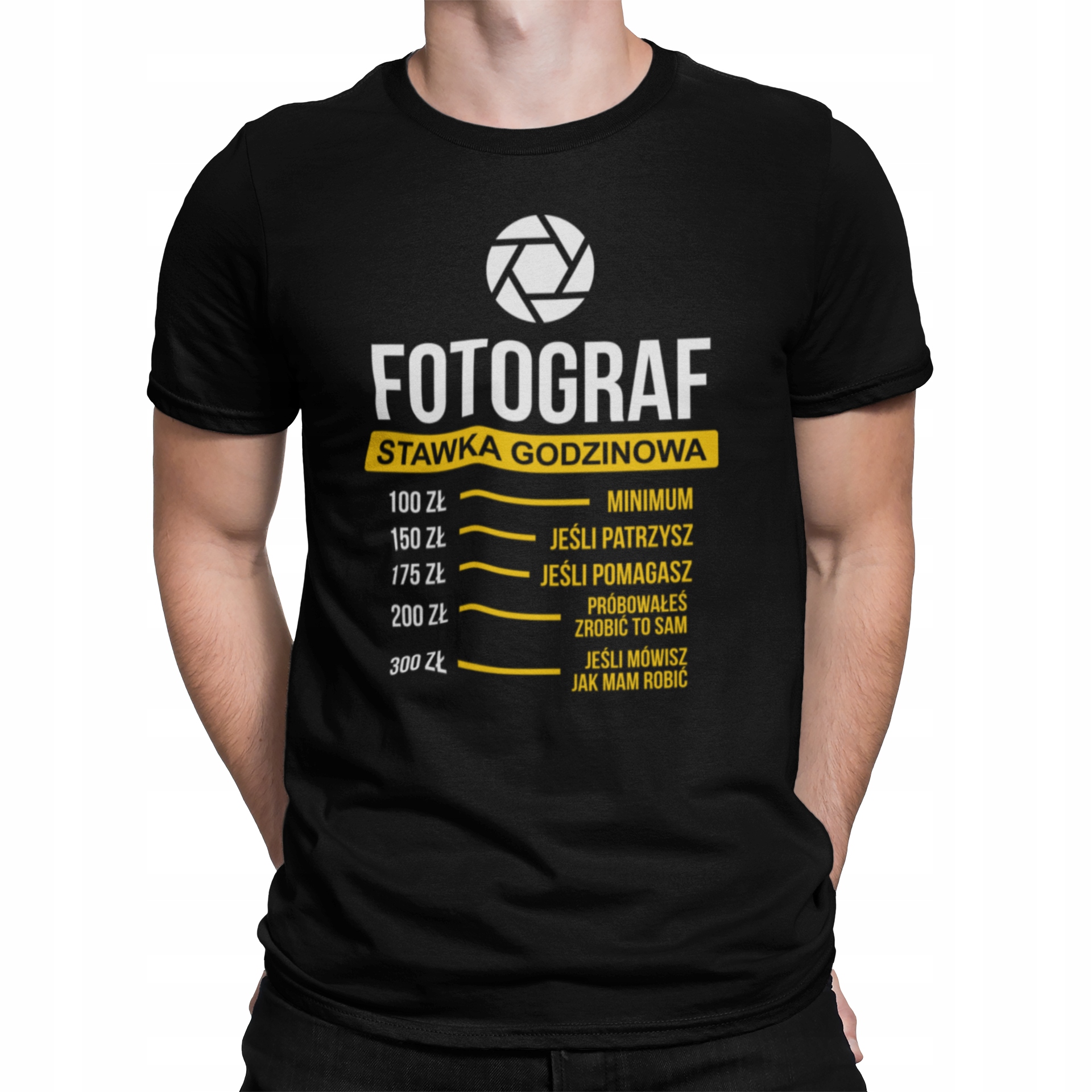 

Koszulka Dla Fotografa Stawka Godzinowa Prezent