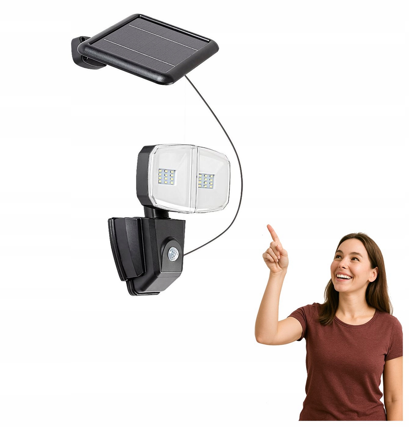 Venkovní solární Led reflektor 12W se senzorem Zlarin 77012 Rabalux