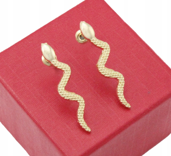 

Kolczyki Złote Duże Węże Snake