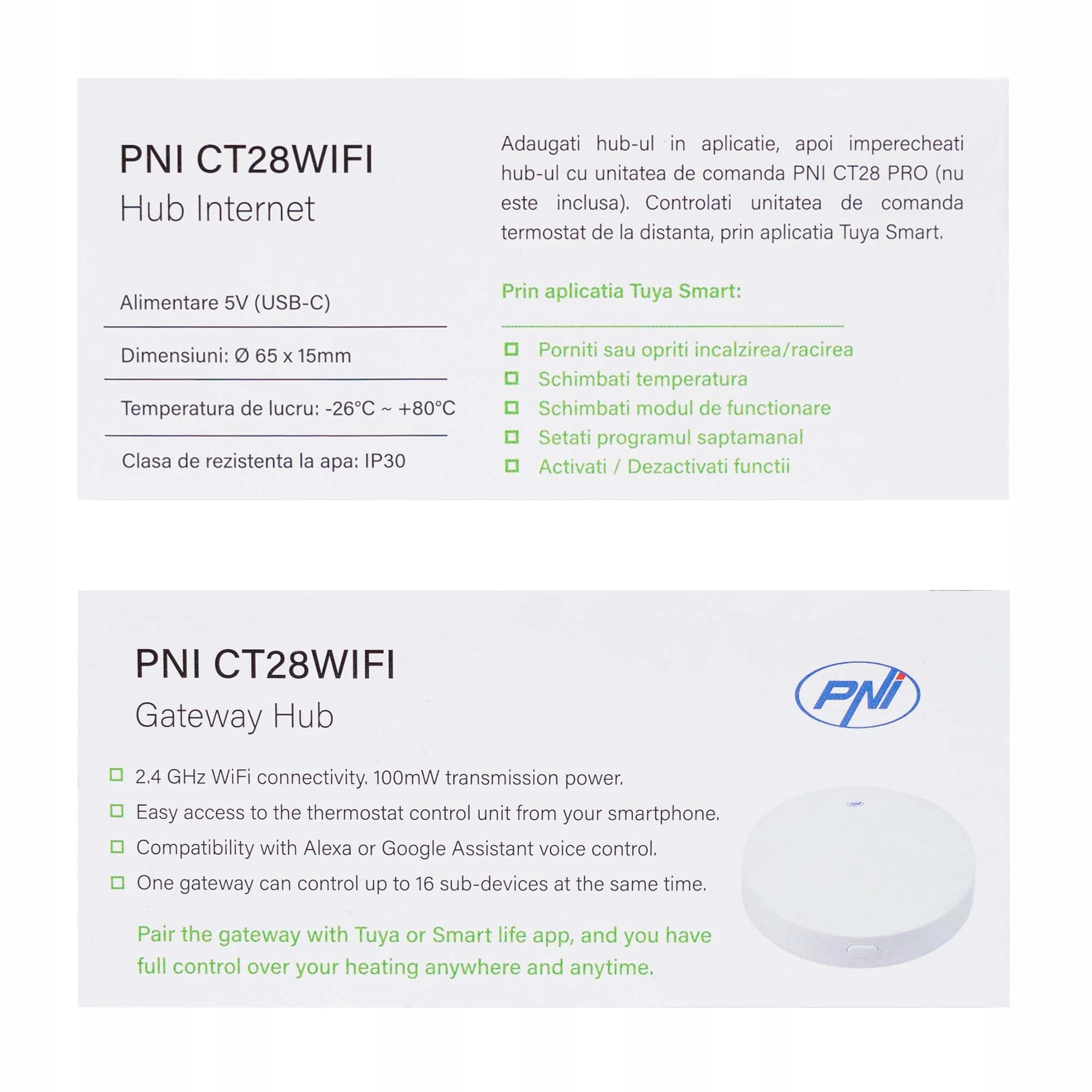 Internetový rozbočovač Pni CT28WIFI pre riadiaci modul Pni CT28 s 8 zónami