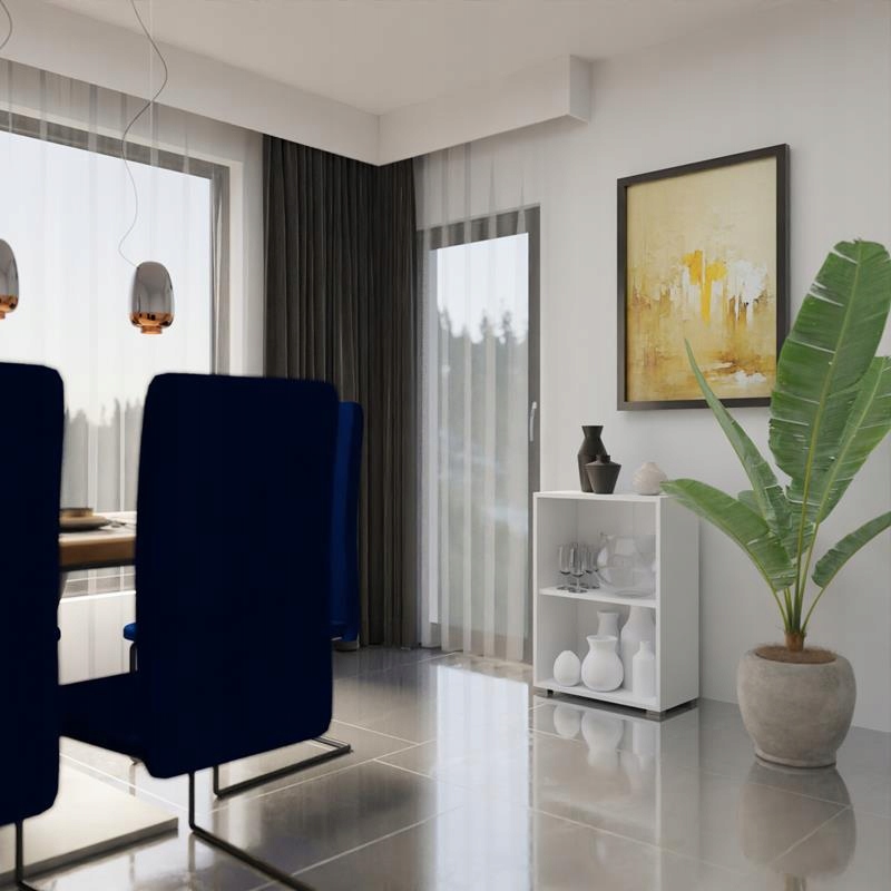 Regał otwarty 80 EX3 biały szafka na książki półka Wysokość mebla 80 cm