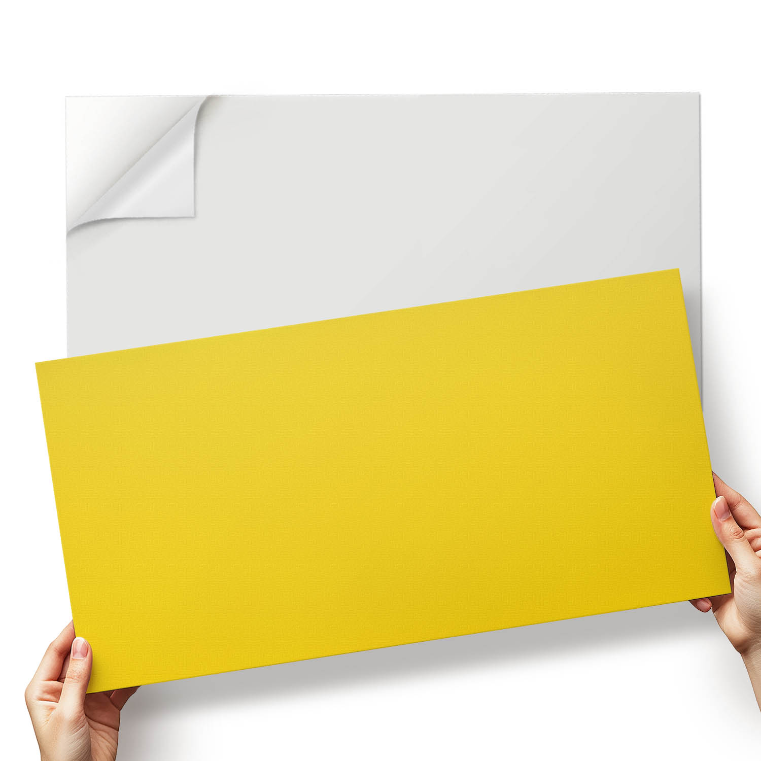 Samolepící dlaždice s grafikou do jídelny z Pvc, zářivá, žlutá, 6x60x30 cm