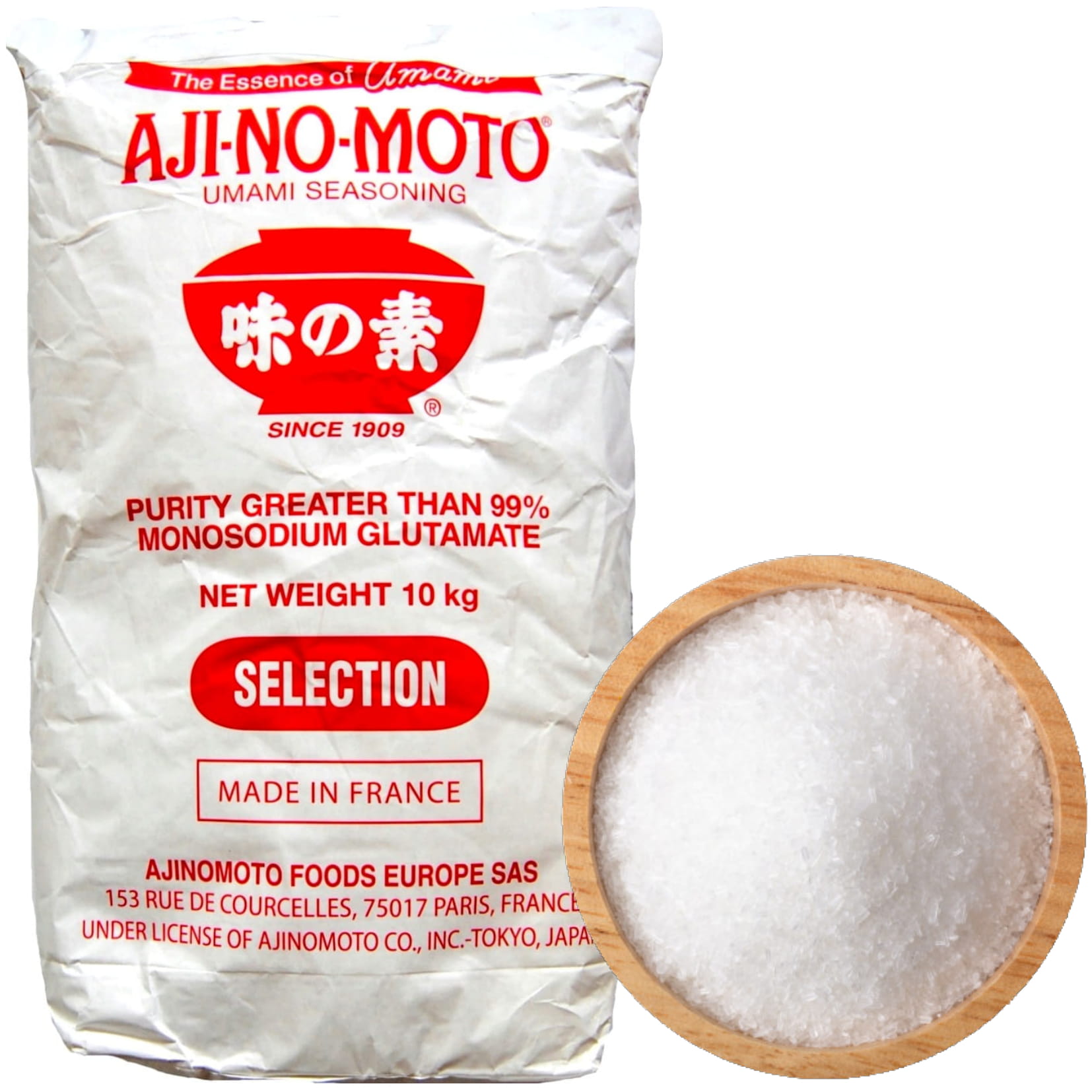 Glutaminian Sodu Gastronomiczny Msg Umami E621 Duży Worek 10kg Ajinomoto