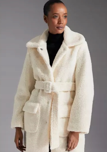 PRINCIPLES DAMSKI ZIMOWY KOŻUCH GŁADKI 46 YFD Typ kożuch