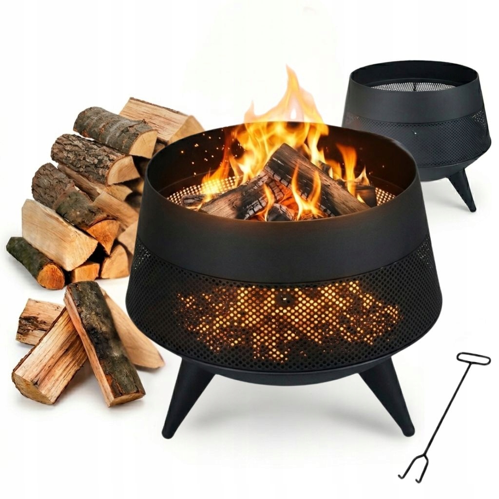 Zahradní Ohniště Ocelové Nerezové Ohniště Ocel Černé Na Ohniště Bonus