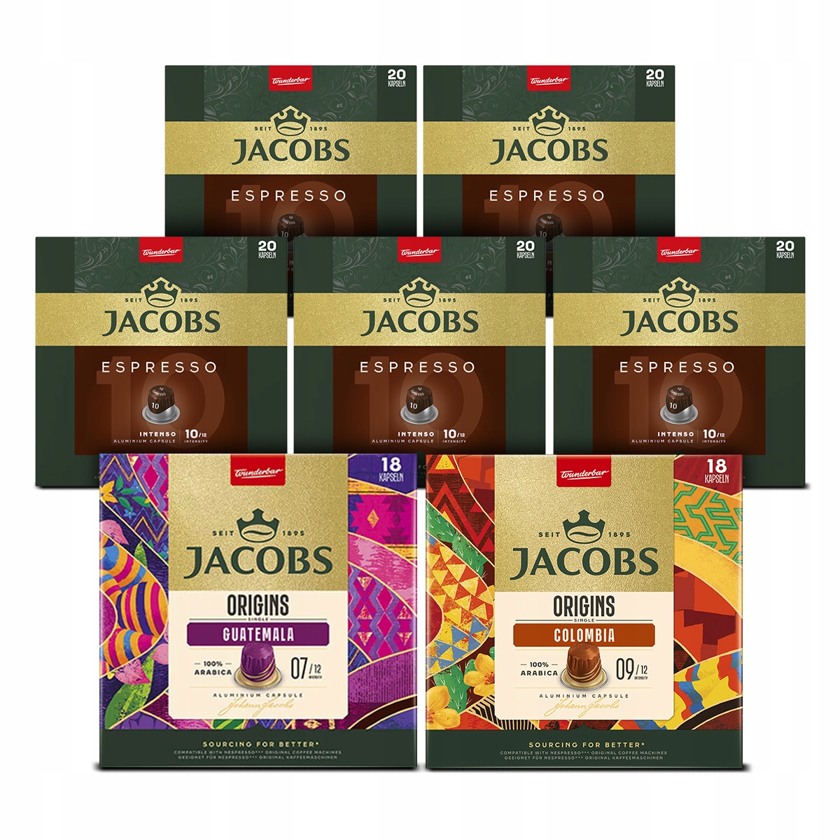 Kapsułki Jacobs do Nespresso(r)* Espresso Intenso, 6+1 opakowanie Gratis!