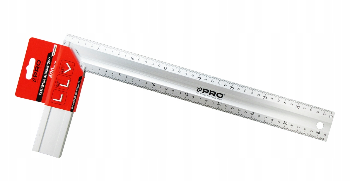 

Pro Kątownik aluminiowy 400 MM Stolarski
