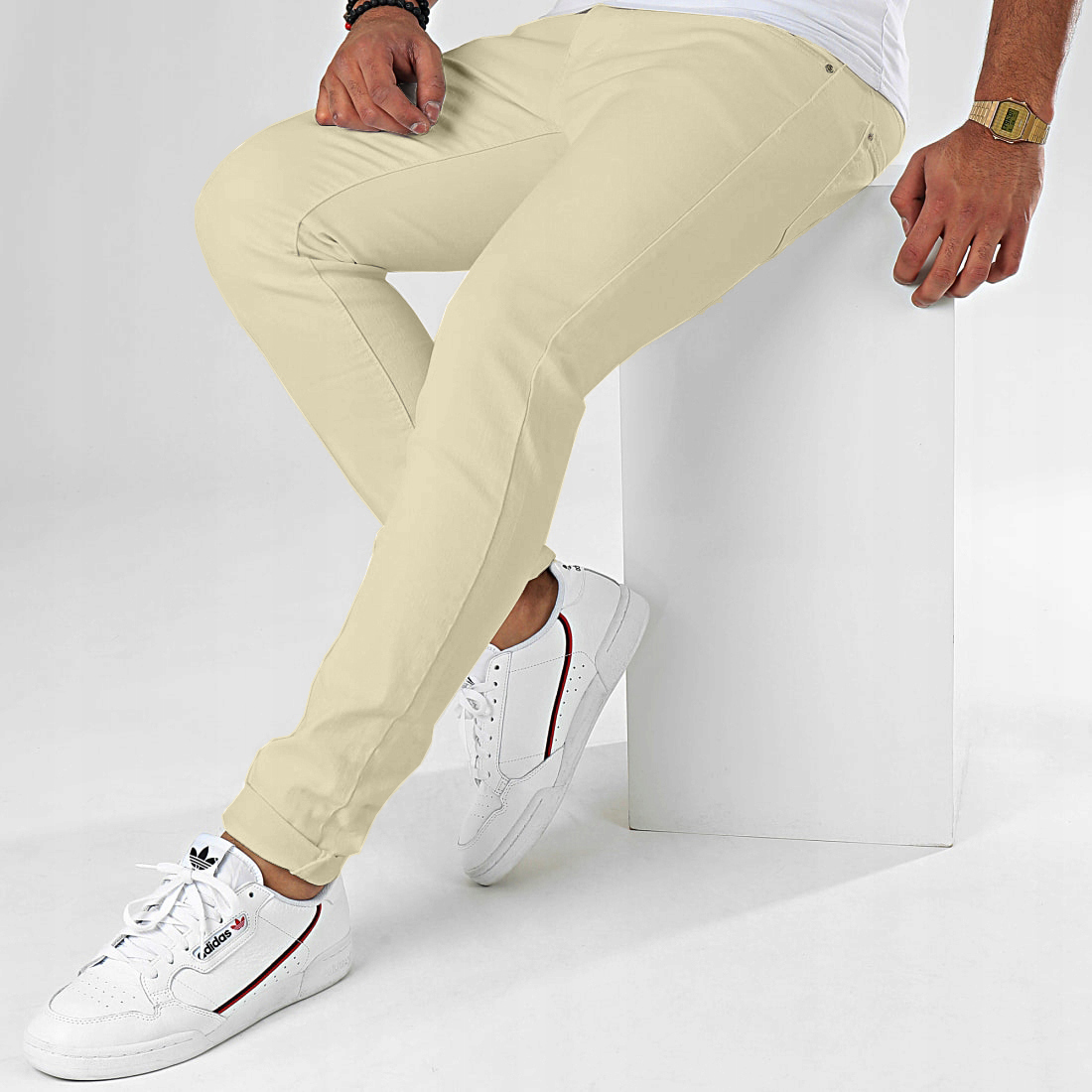 Joggery Džíny Džínové kalhoty Slim Fit Elastické