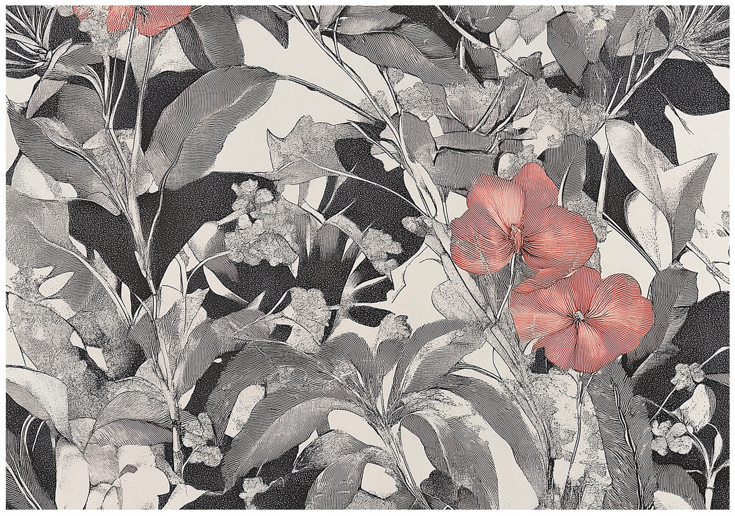 Fototapeta Na Flizelině Květiny Abstrakce Beton Tapeta Na Zeď 250x175