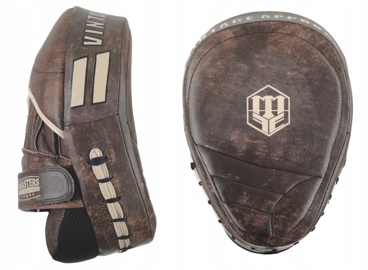 Skórzane tarcze treningowe Łapy trenerskie Łz-vintage brązowe