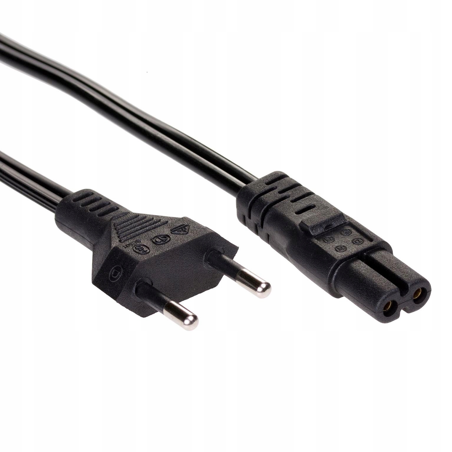 Akyga Kabel Zasilający Przejściówka Do Notebook Laptop 2PIN Ósemka Iec C7