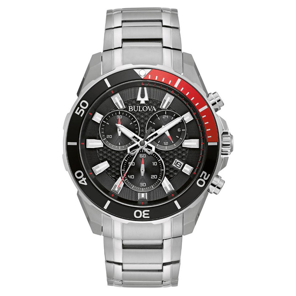 Pánské Hodinky Bulova 98B344 stříbrné