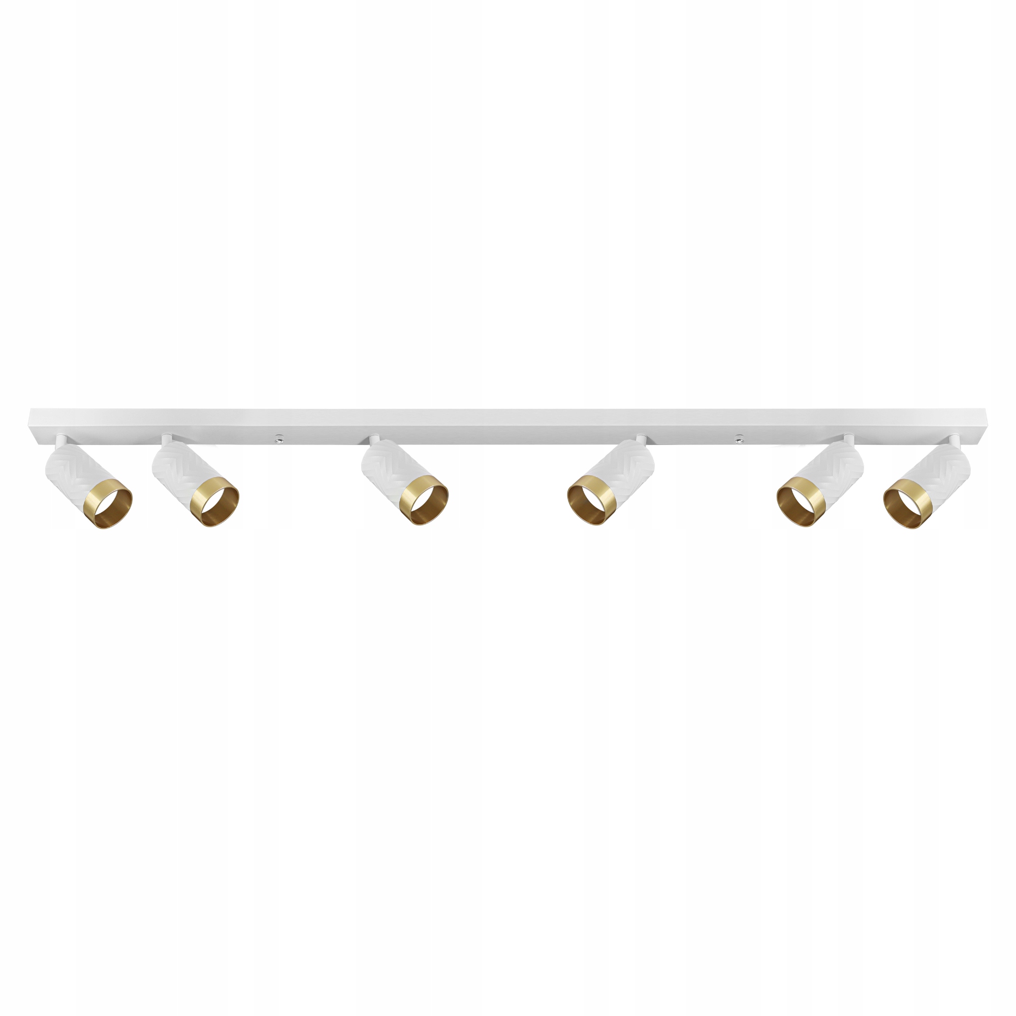 Nástěnná stropní lampa Bílo-zlatá s motivem reflektorů 6x Gu10